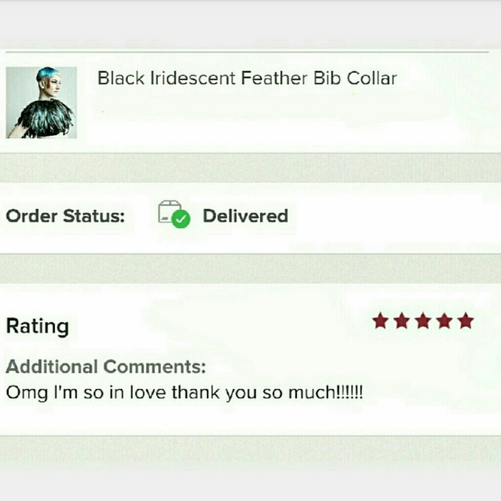 Custom Feather Shawl Black Iridescent - Picture 7 of 8